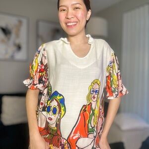 Reese V-Neck Top | lightweight | spring outfit | WHITE